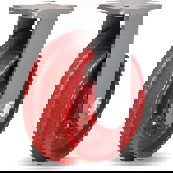 Rigid Top Plate Caster: Iron, 8