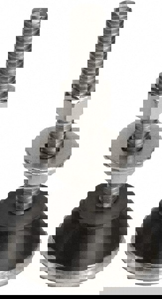 Leveling Mount with Glide Cup & Leveling Stud: 3/8-16 Thread, 2-1/4