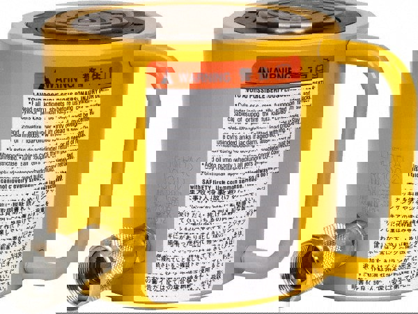 Portable Hydraulic Cylinder: Single Acting, 44.18 cu in Oil Capacity