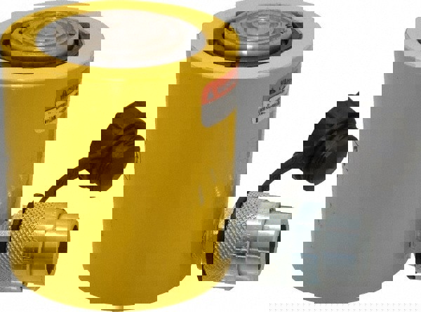 Portable Hydraulic Cylinder: Single Acting, 7.75 cu in Oil Capacity