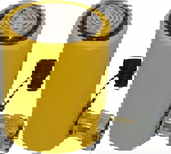 Portable Hydraulic Cylinder: Single Acting, 15.82 cu in Oil Capacity