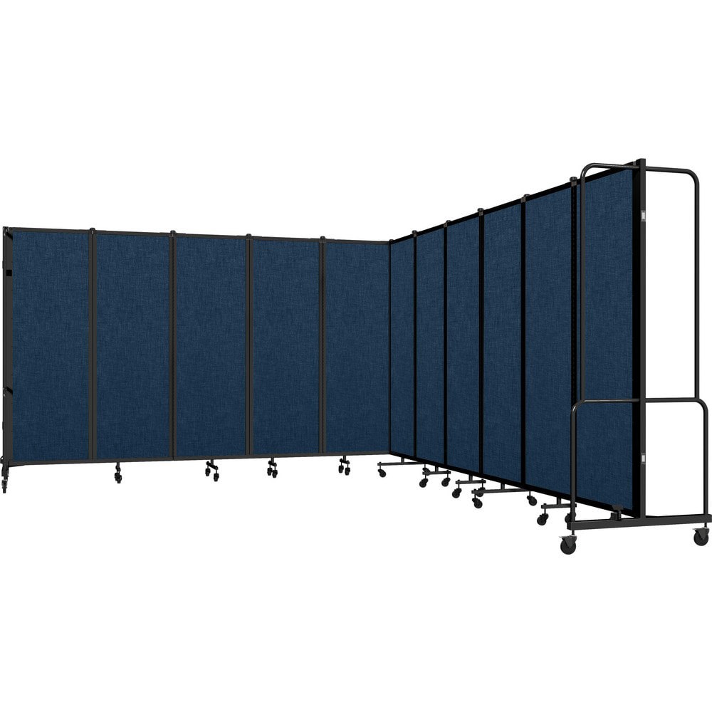Office Cubicle Partitions; Office Cubicle Partition Type: Mobile, Portable ; Color: Blue ; Material: PET; Aluminum; Steel ; Mount Type: Self-Supporting ; Height (Inch): 72 ; Width (Inch): 27