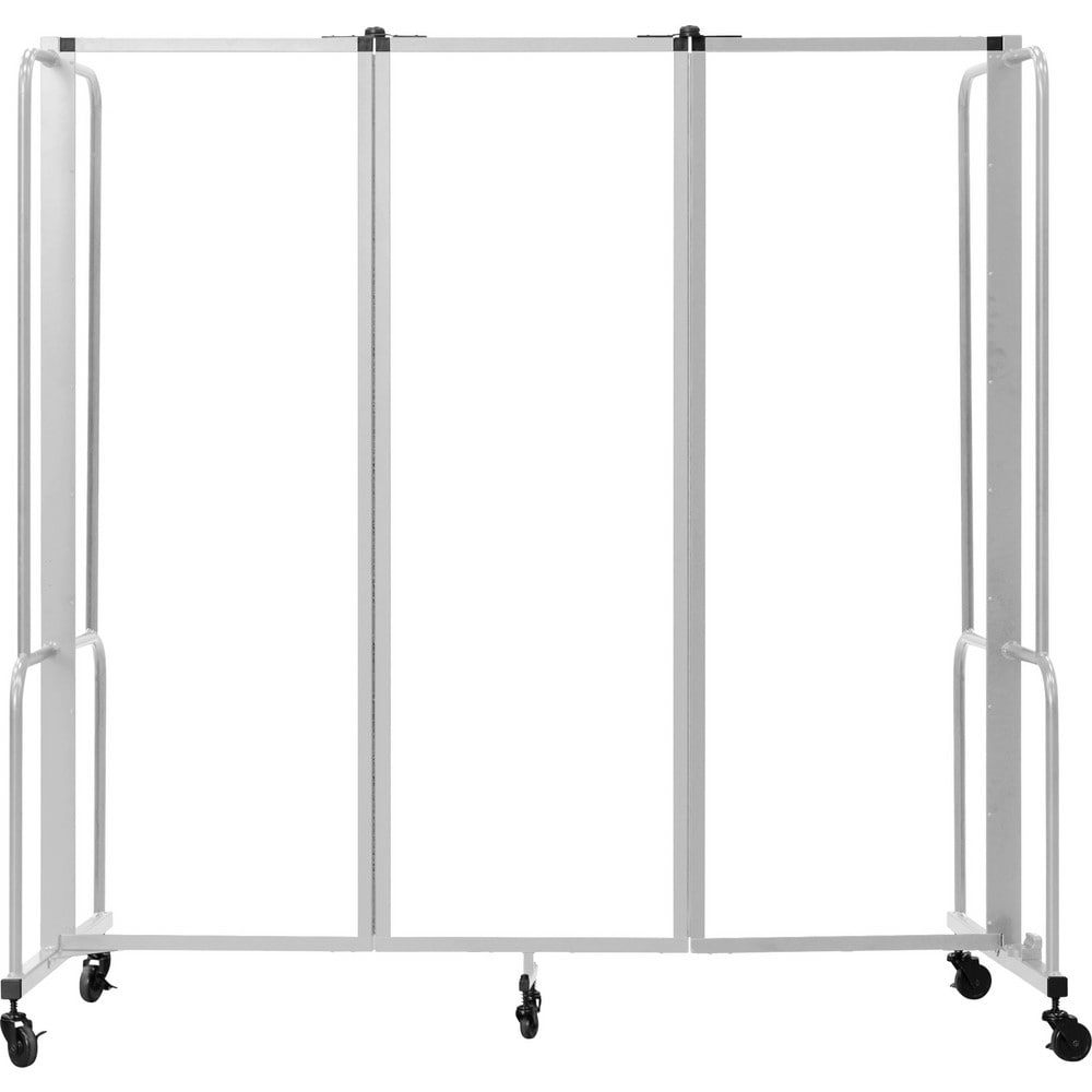 Office Cubicle Partitions; Office Cubicle Partition Type: Mobile, Portable ; Color: Clear ; Material: Steel; Acrylic; Aluminum ; Mount Type: Self-Supporting ; Height (Inch): 72 ; Width (Inch): 27