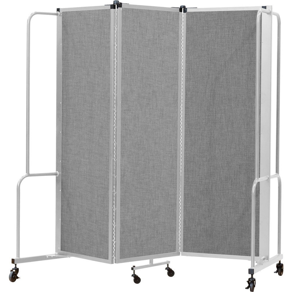 Office Cubicle Partitions; Office Cubicle Partition Type: Mobile, Portable ; Color: Gray ; Material: PET; Aluminum; Steel ; Mount Type: Self-Supporting ; Height (Inch): 72 ; Width (Inch): 27