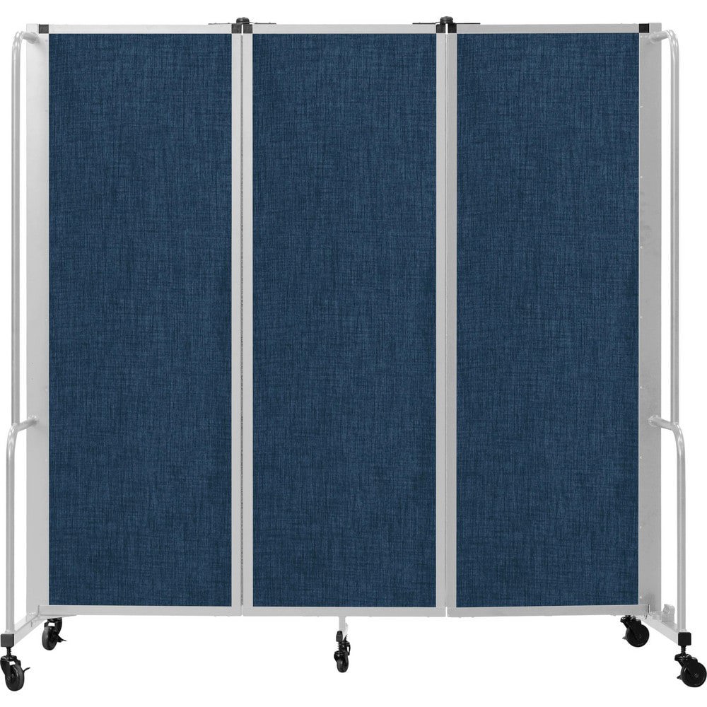 Office Cubicle Partitions; Office Cubicle Partition Type: Mobile, Portable ; Color: Blue ; Material: PET; Aluminum; Steel ; Mount Type: Self-Supporting ; Height (Inch): 72 ; Width (Inch): 27