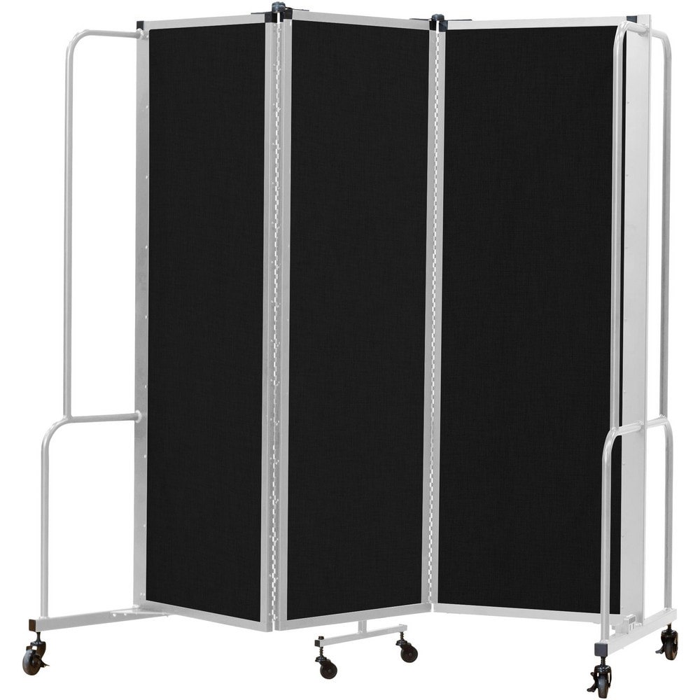 Office Cubicle Partitions; Office Cubicle Partition Type: Mobile, Portable ; Color: Black ; Material: PET; Aluminum; Steel ; Mount Type: Self-Supporting ; Height (Inch): 72 ; Width (Inch): 27