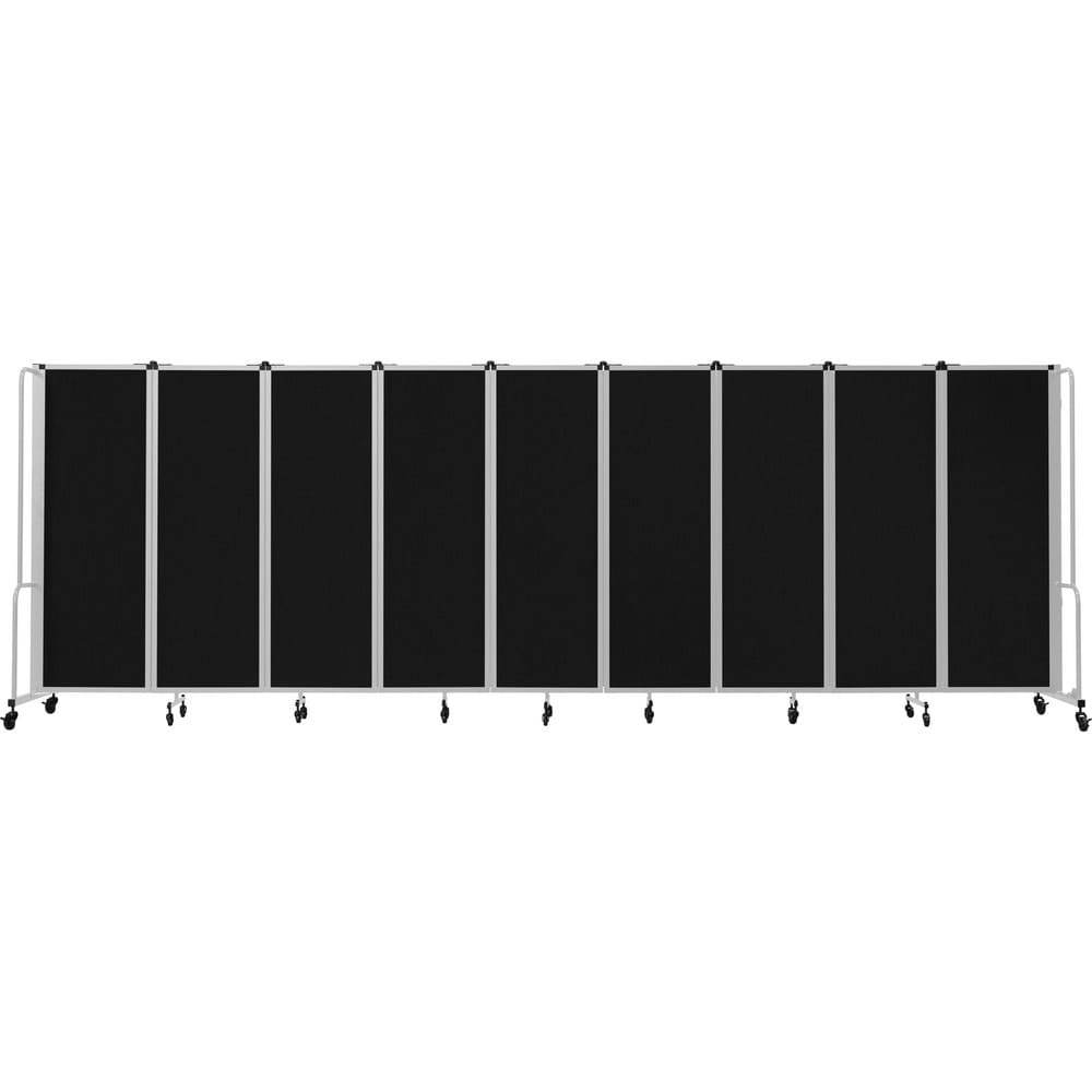 Office Cubicle Partitions; Office Cubicle Partition Type: Mobile, Portable ; Color: Black ; Material: PET; Aluminum; Steel ; Mount Type: Self-Supporting ; Height (Inch): 72 ; Width (Inch): 27
