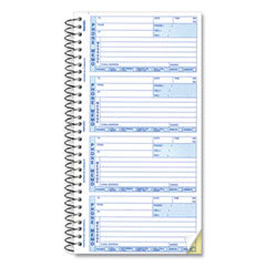 Telephone Message Book: 400 Sheets, Four Forms Down Page Ruled, White Paper