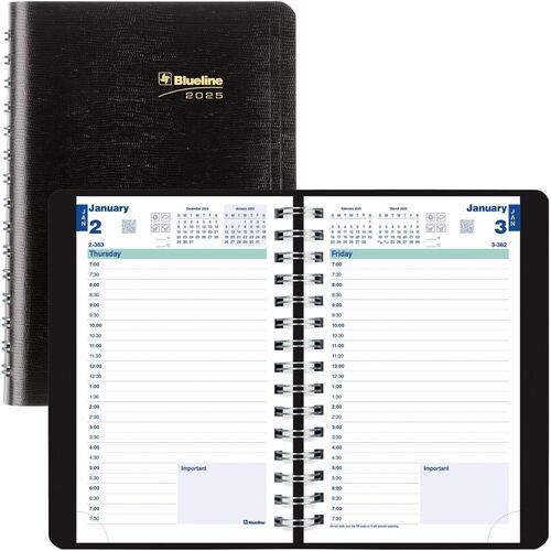 PLANNER,DAILY,8X5,BLK