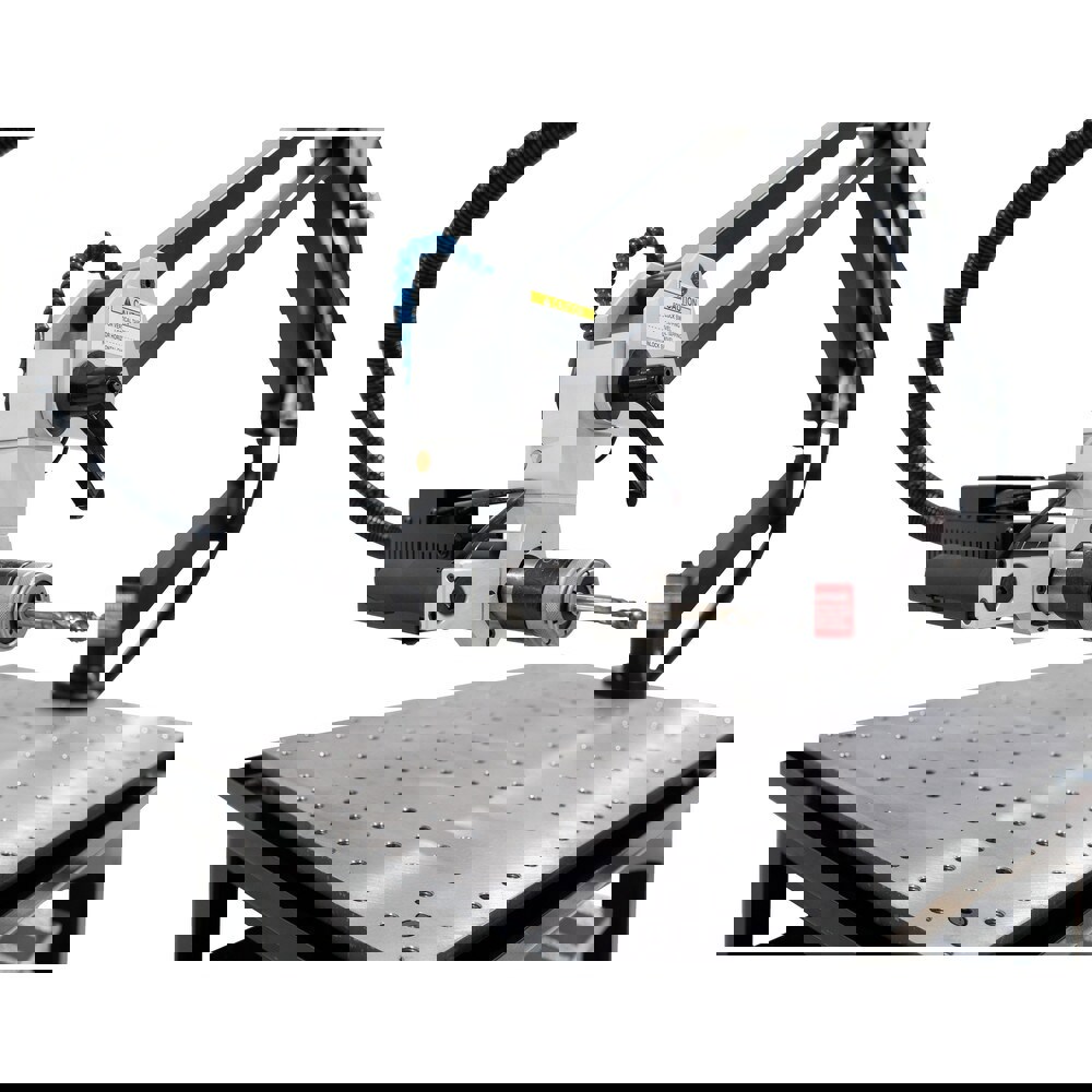 Electric Tapping Arms; Maximum Tapping Capacity in Aluminum (Inch): 1-3/4 ; Maximum Tapping Capacity in Mild Steel (Inch): 7/8 ; Maximum Tapping Capacity in Steel (Inch): 9/16 ; Arm Reach (Inch): 70 ; Torque (Ft/Lb): 63.0000 ; Voltage: 110V