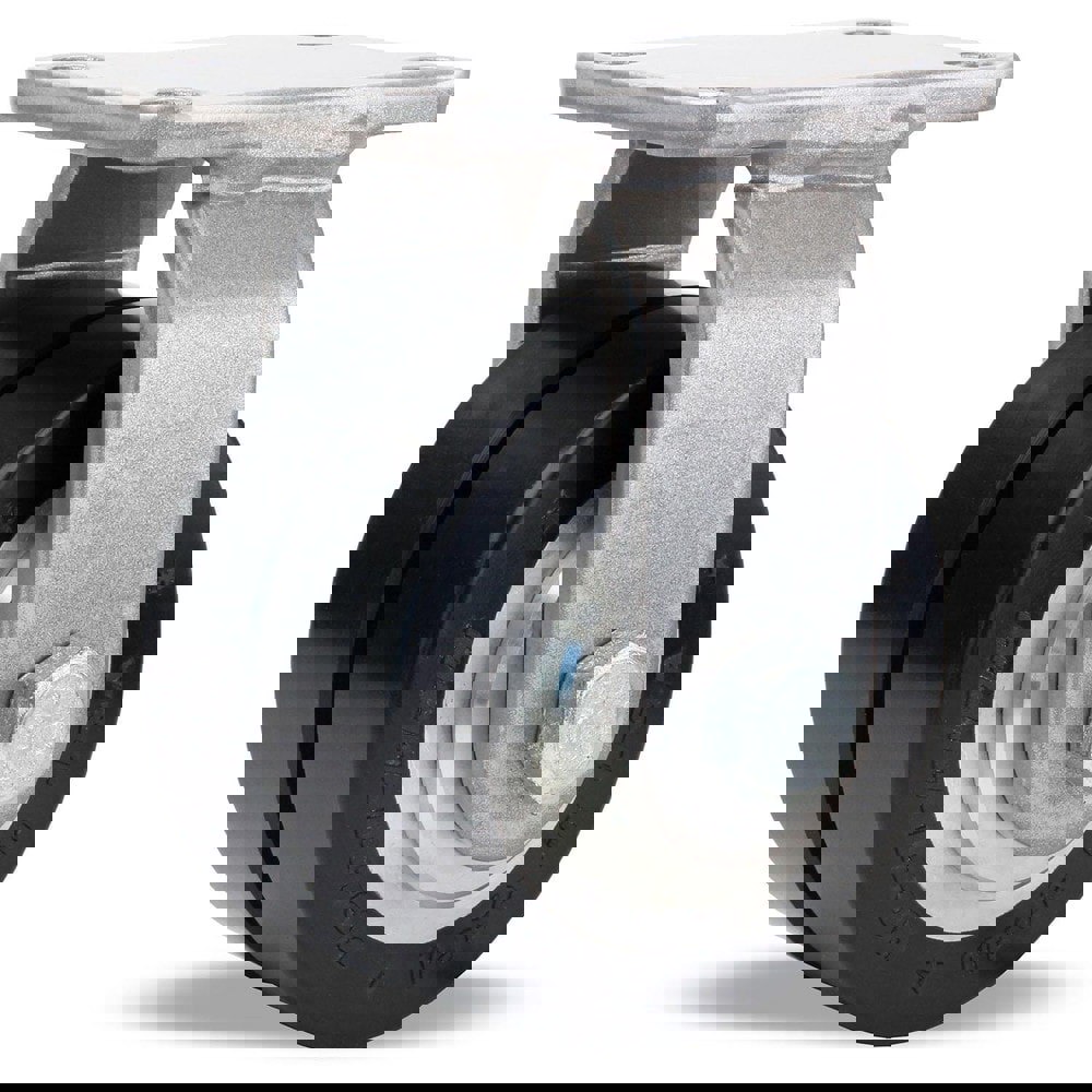 Rigid Top Plate Caster: Polyurethane on Aluminum, 3-1/2