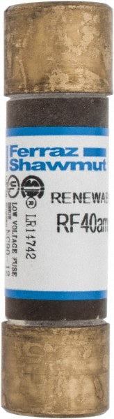 Cylindrical Fast-Acting Fuse: H, 40 A, 3