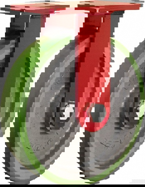 Rigid Top Plate Caster: Polyurethane Mold on to Cast Iron Center, 10