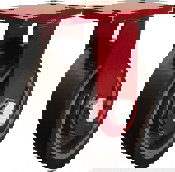 Rigid Top Plate Caster: Polyurethane Mold on to Cast Iron Center, 6