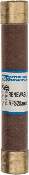 Cylindrical Fast-Acting Fuse: H, 25 A, 5
