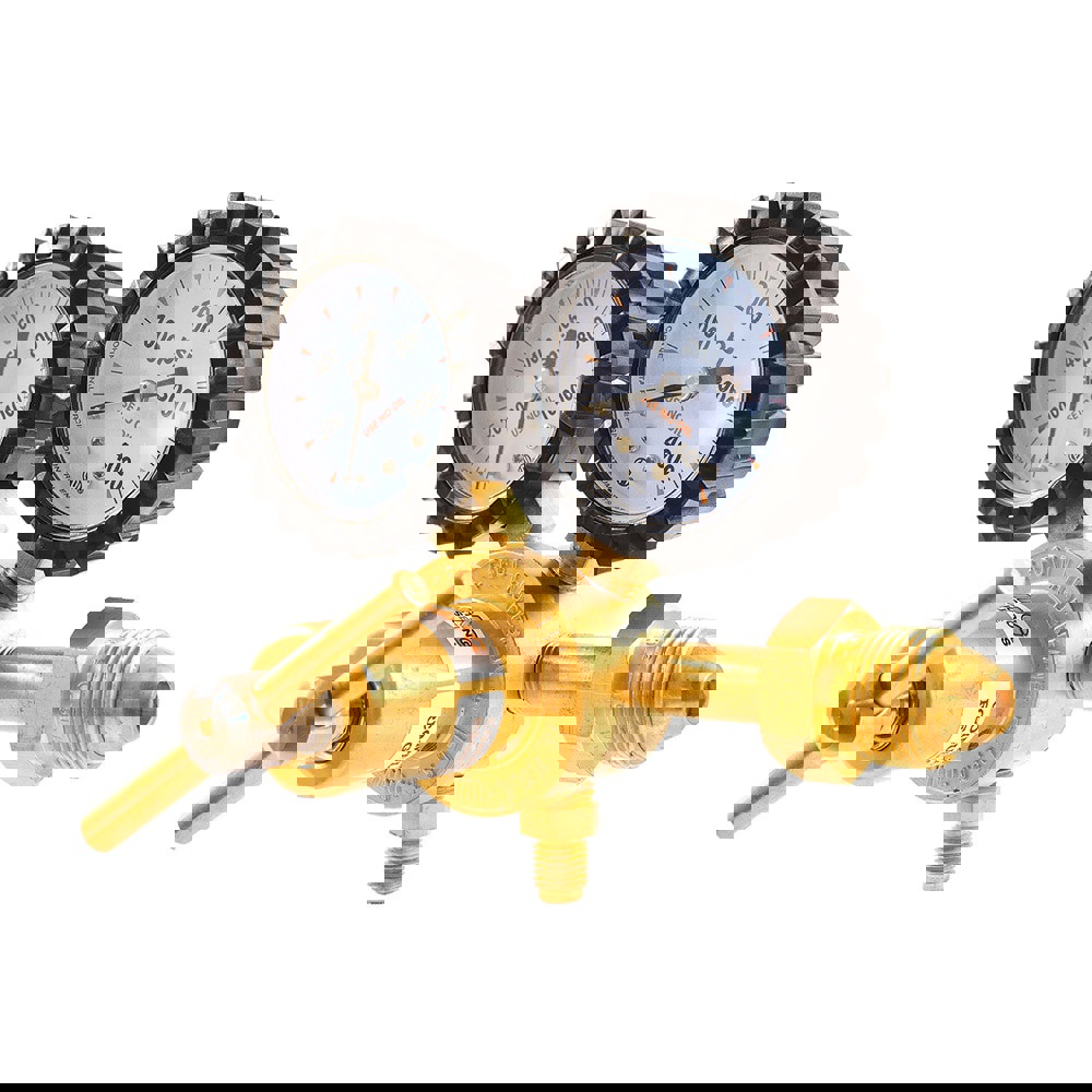 Welding Regulators; Gas Type: Nitrogen ; Maximum Inlet Pressure (psi): 4000 ; Maximum Outlet Pressure: 1000 psi ; CGA Inlet Connection: 580 ; Gage Size: 2 (Inch); Fitting Type: Male