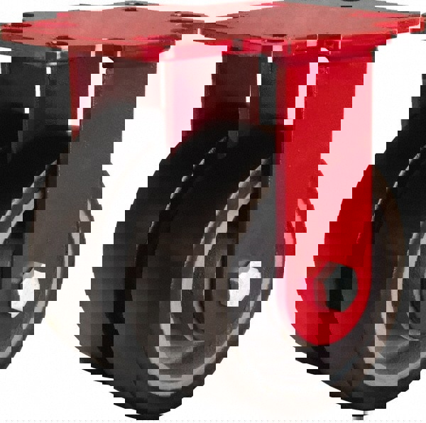 Rigid Top Plate Caster: Polyurethane Mold on to Cast Iron Center, 5