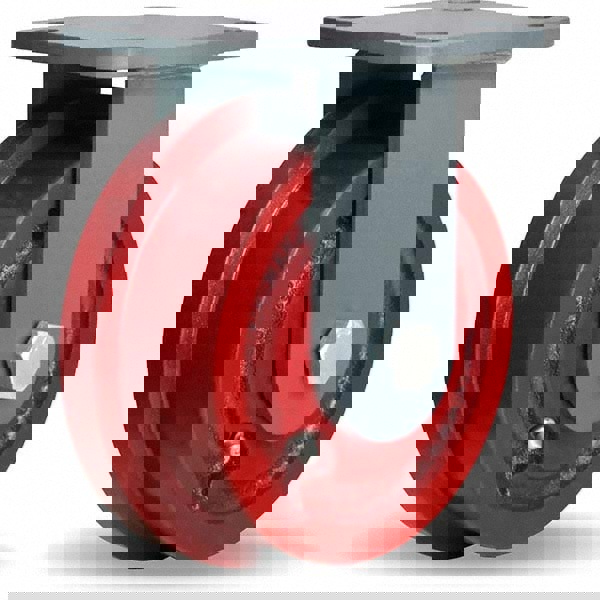 Rigid Top Plate Caster: Iron, 4-15/16