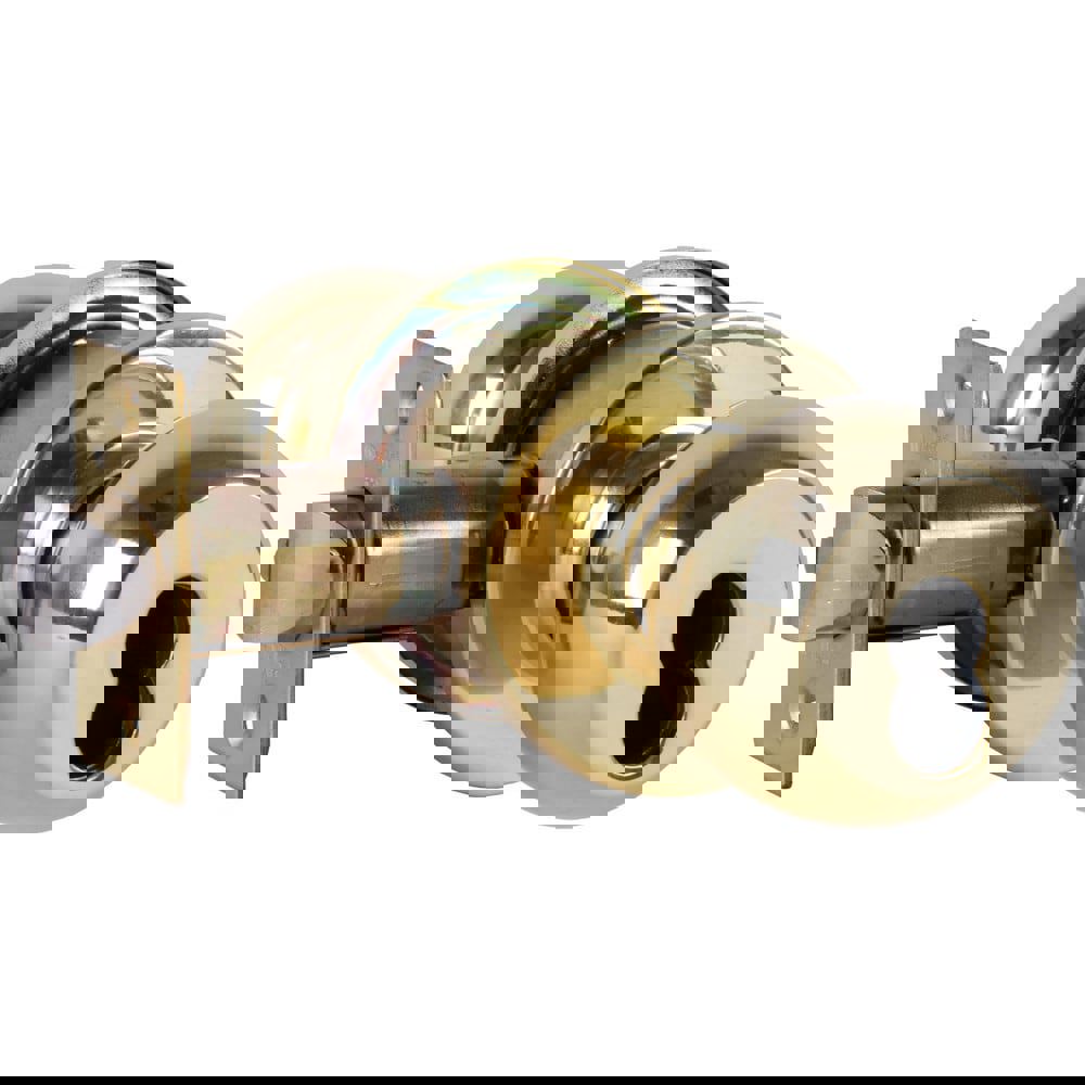 Knob Locksets; Type: Entrance ; Key Type: Keyed Different ; Material: Metal ; Finish/Coating: Bright Brass ; Compatible Door Thickness: 1-3/8