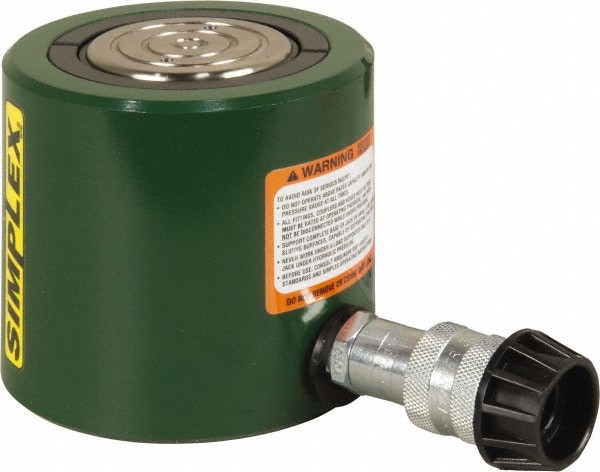 Portable Hydraulic Cylinder: Single Acting, 22.8 cu in Oil Capacity