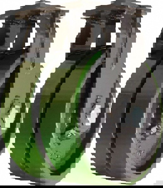 Rigid Top Plate Caster: Polyurethane Mold on to Cast Iron Center, 12