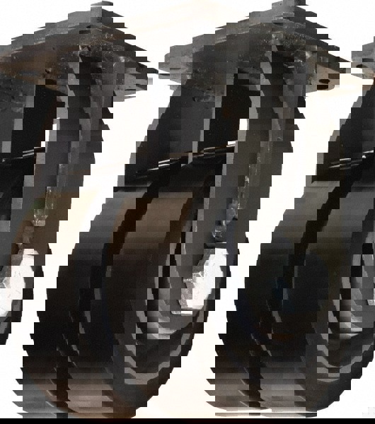 Rigid Top Plate Caster: Polyurethane Mold on Forged Steel, 8