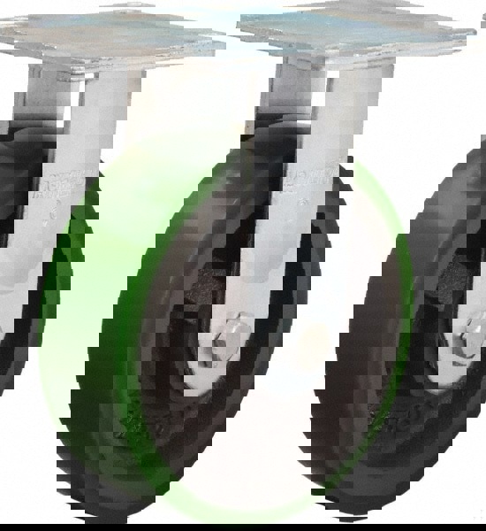 Rigid Top Plate Caster: Polyurethane Mold on to Cast Iron Center, 6