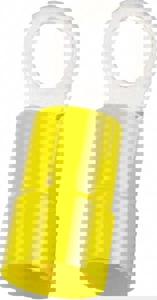 Circular Ring Terminal: Partially Insulated, 6 AWG, Crimp Connection