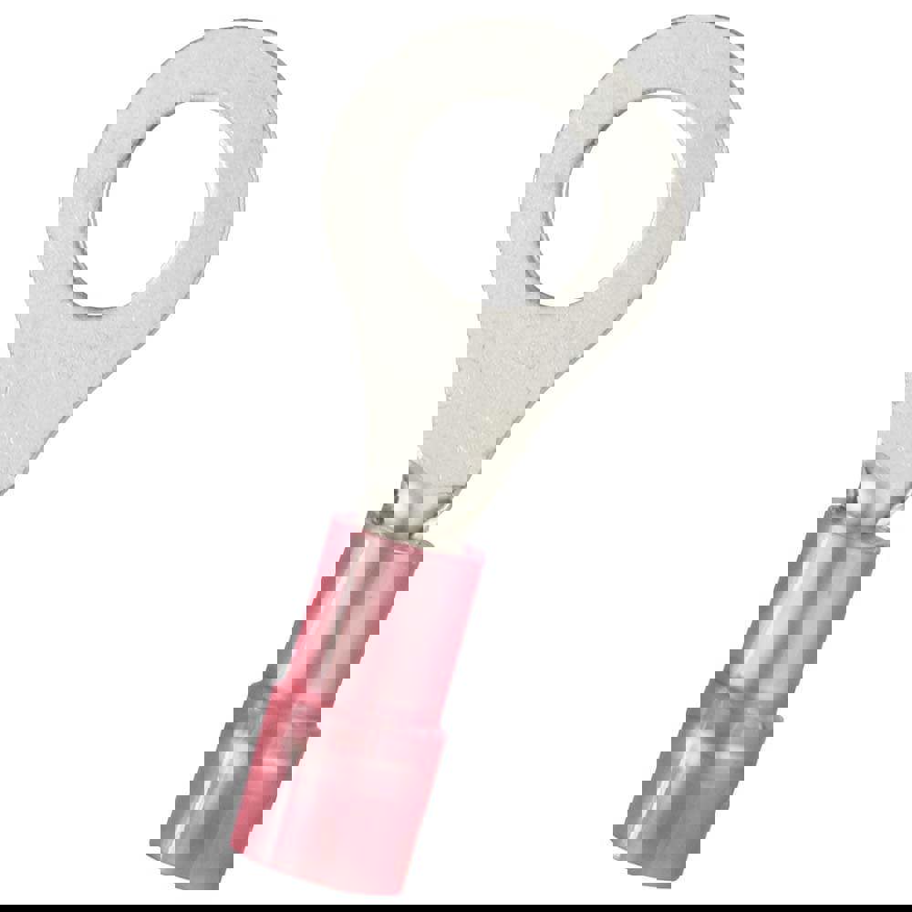 Circular Ring Terminal: Partially Insulated, 22 to 16 AWG, Crimp Connection