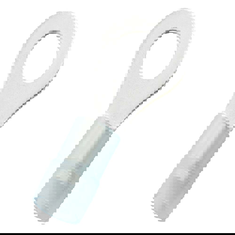 Circular Ring Terminal: Partially Insulated, 16 to 14 AWG, Crimp Connection