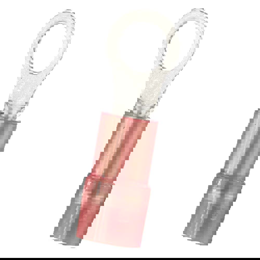 Circular Ring Terminal: Partially Insulated, 22 to 16 AWG, Crimp Connection