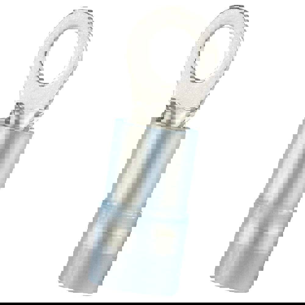 Circular Ring Terminal: Partially Insulated, 16 to 14 AWG, Crimp Connection