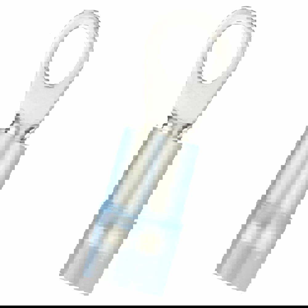 Circular Ring Terminal: Partially Insulated, 16 to 14 AWG, Crimp Connection