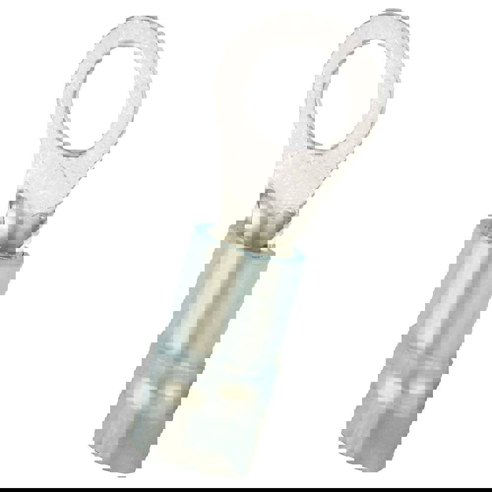 Circular Ring Terminal: Partially Insulated, 16 to 14 AWG, Crimp Connection