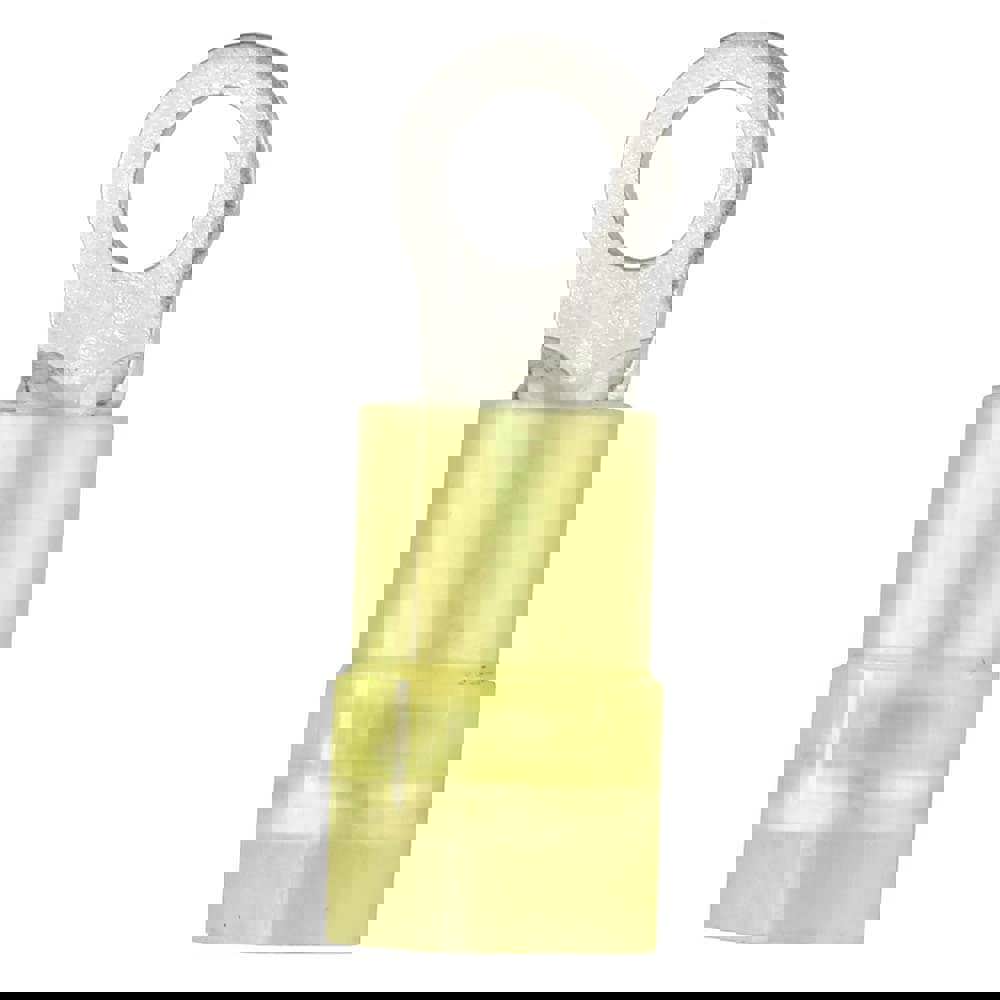 Circular Ring Terminal: Partially Insulated, 12 to 10 AWG, Crimp Connection