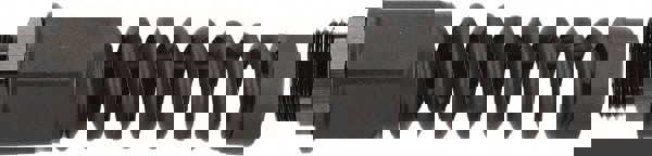 Air Hose End Fitting & Bend Restrictor: Black Anodized Aluminum