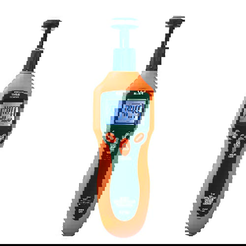 Accurate up to 0.05%, Contact and Noncontact Tachometer