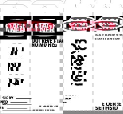 Accident Prevention Tag: Rectangle, 3