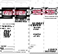 Accident Prevention Tag: Rectangle, 3