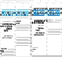 Accident Prevention Tag: Rectangle, 3
