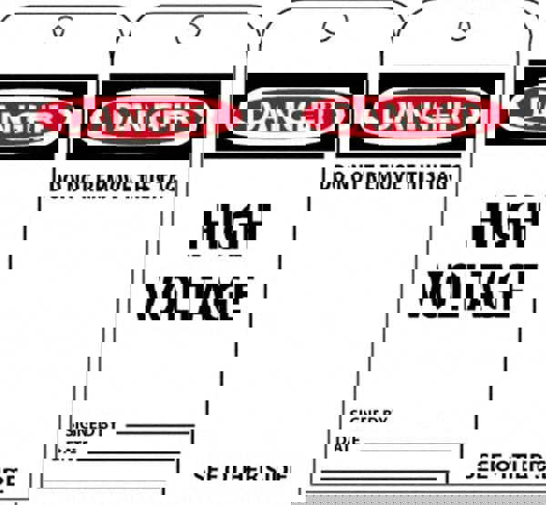 Accident Prevention Tag: Rectangle, 3