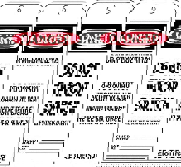 Accident Prevention Tag: Rectangle, 3