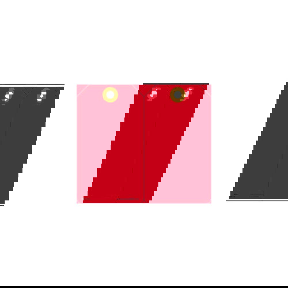 Blank Tag: 3'' High, Red, Vinyl