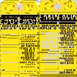 Accident Prevention Tag: Rectangle, 3