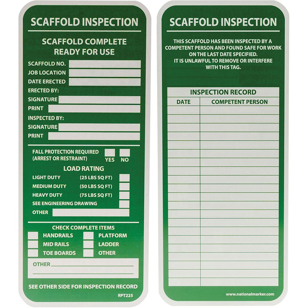 Accident Prevention Tag: Rectangle, Unrippable Vinyl, 