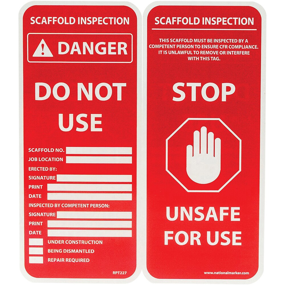 Accident Prevention Tag: Unrippable Vinyl, 