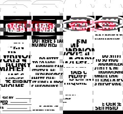 Accident Prevention Tag: Rectangle, 3