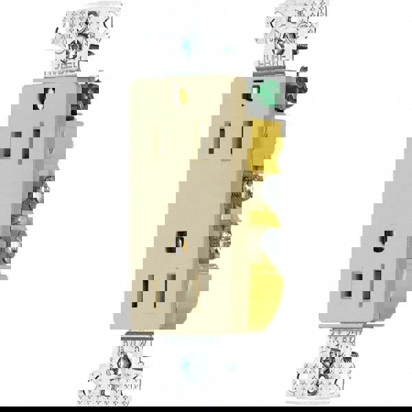 Straight Blade Duplex Receptacle: NEMA 5-15R, 15 Amps, Grounded