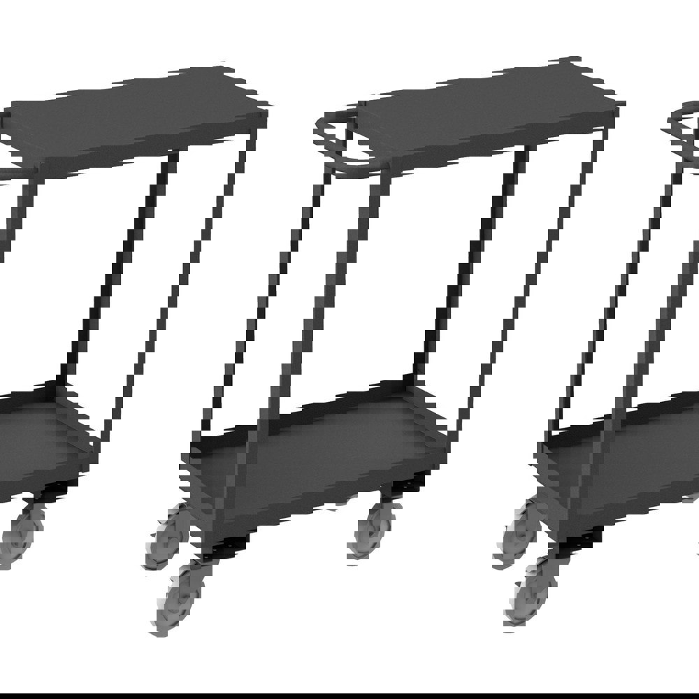 Heavy-Duty Service Utility Cart: Steel, Gray