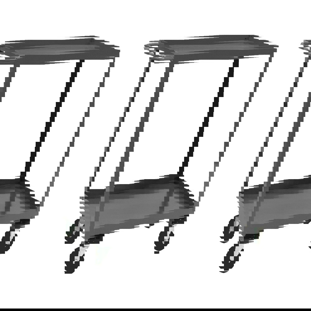 Heavy-Duty Service Utility Cart: Steel, Gray